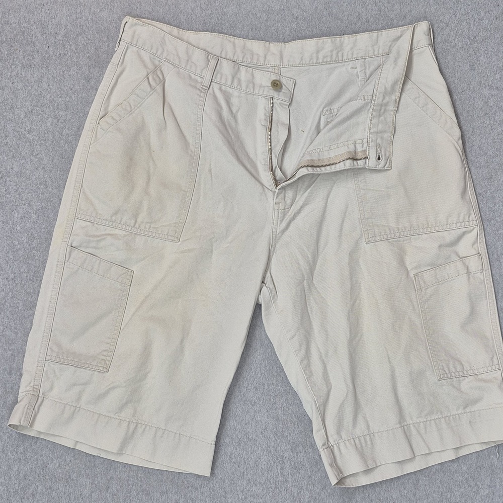 Polo Jeans Company Ralph Lauren Men Shorts‎ 38 Beige Cargo Twill Field Y2K READ